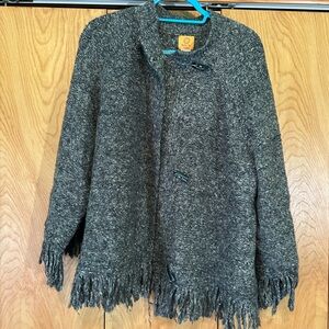 Gray Fringe Women's Coat